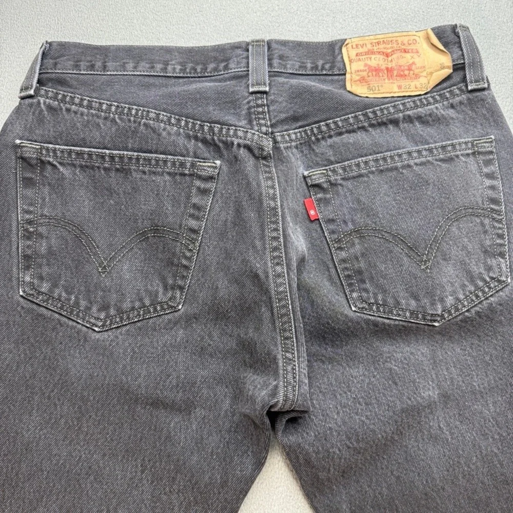 Levi 501 XX Jeans Original Straight 32x32 (FIT 30x30) Black Y2K Retro Grunge